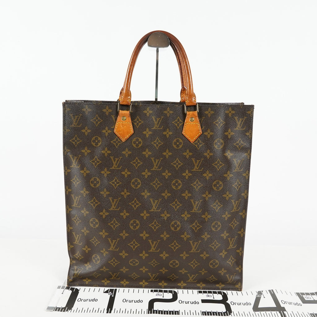 Louis Vuitton Sac Plat M51140 Monogram Canvas Brown Used Tote Bag 09E192530010