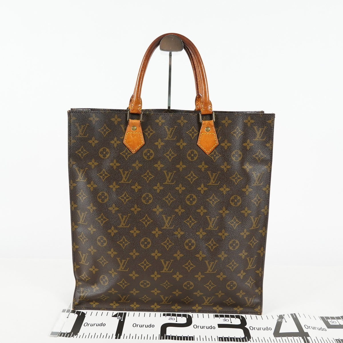 Louis Vuitton Sac Plat M51140 Monogram Canvas Brown Used Tote Bag 09E192530010