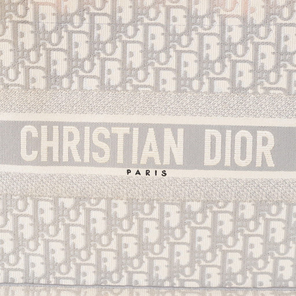 Christian Dior Book Tote Toile de Jouy Beige Gray Canvas Bag 02E207260003