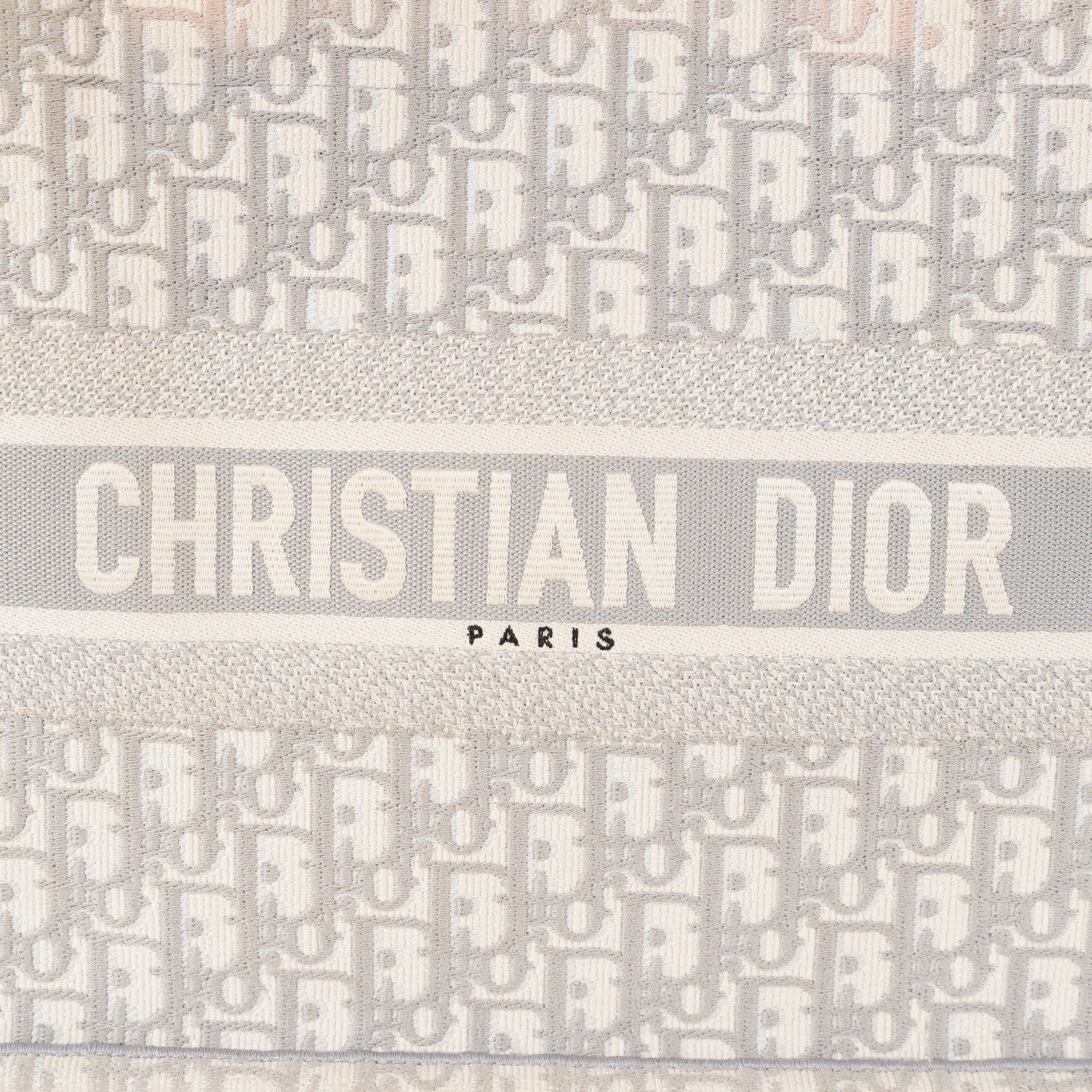Christian Dior Book Tote Toile de Jouy Beige Gray Canvas Bag 02E207260003