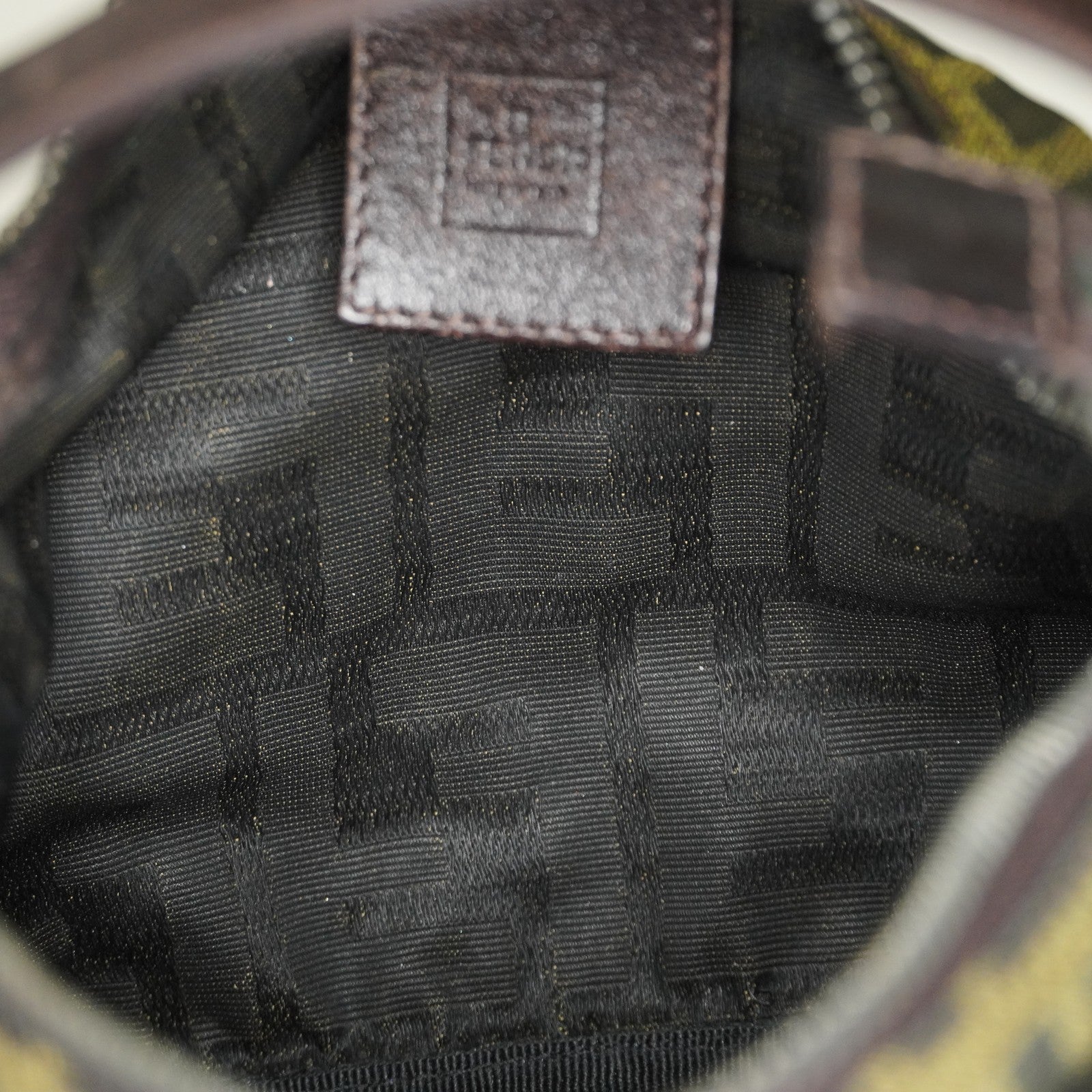 Fendi Zucca Accessory Pouch Shoulder Bag Brown Canvas Used 08E092420008