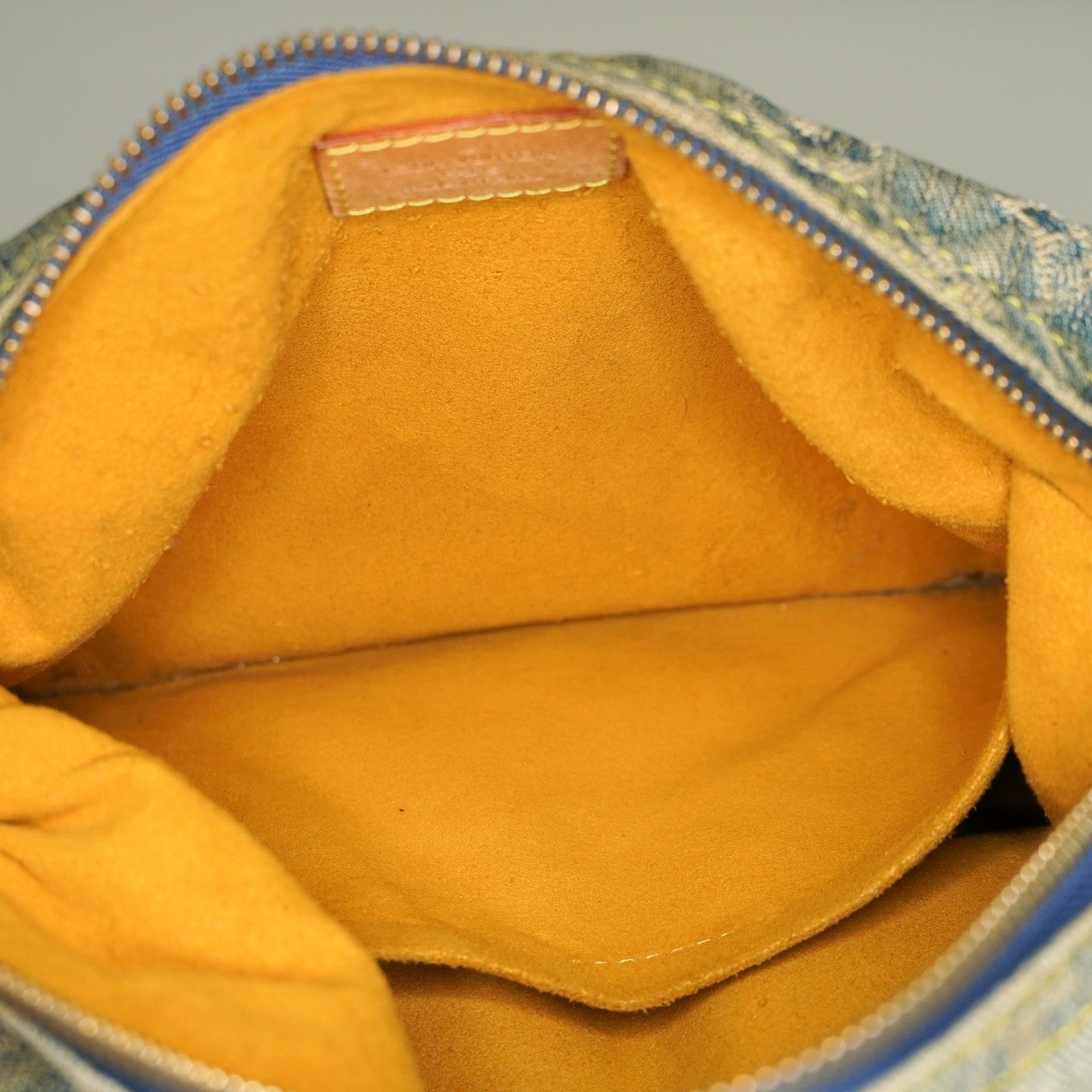 Louis Vuitton M95049 Monogram Denim Baggy Shoulder Bag Blue Used 07E019570019