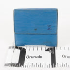 Louis Vuitton Blue Epi Leather Elise Compact Wallet  XY215