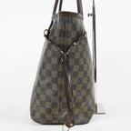 Louis Vuitton Neverfull MM N51105 Damier Ebene Brown Tote Bag Used 07E133960027