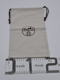 Hermes Dust Bag Storage Pouch Drawstring Beige Logo Authentic 23x35