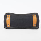 Chanel Coco Canvas Leather 2WAY Tote Bag 40cm Navy Used Vintage 07E019020027