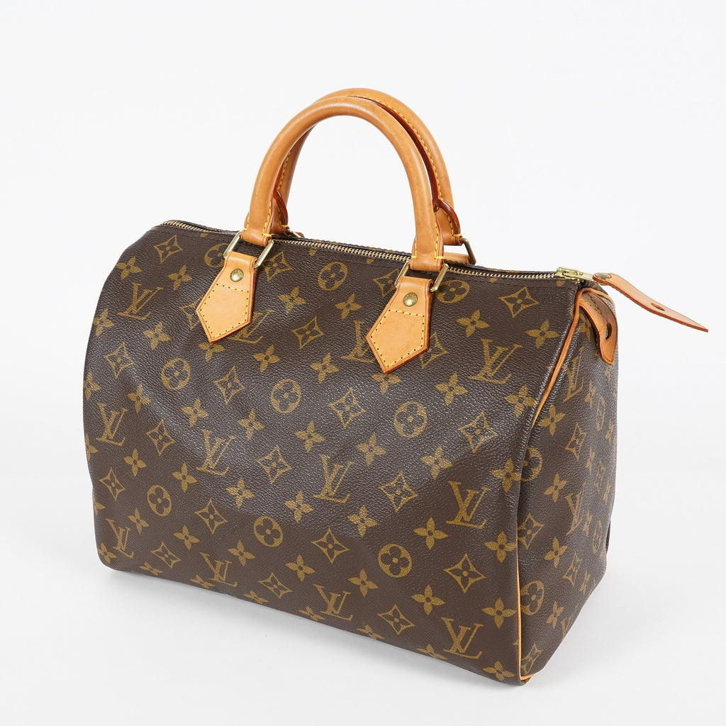 Louis Vuitton Speedy 30 Monogram Canvas Handbag Brown Used M41526 07A188980424