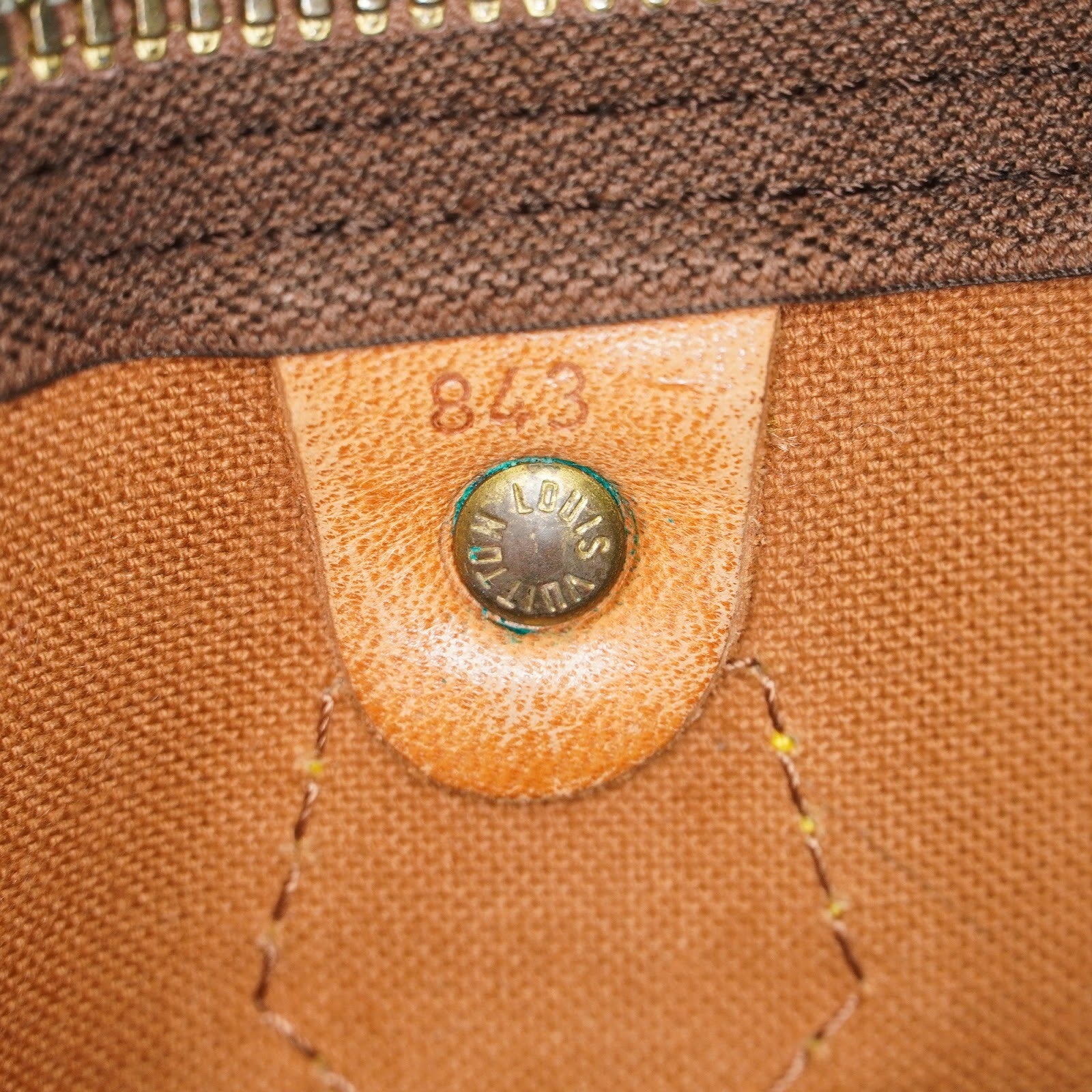 Louis Vuitton Speedy 35 Monogram Brown Canvas Hand Bag Used M41524 07E214620027