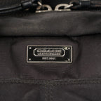 Coach Varick Briefcase Business Bag Brown Nylon Leather Tablet Laptop XY90