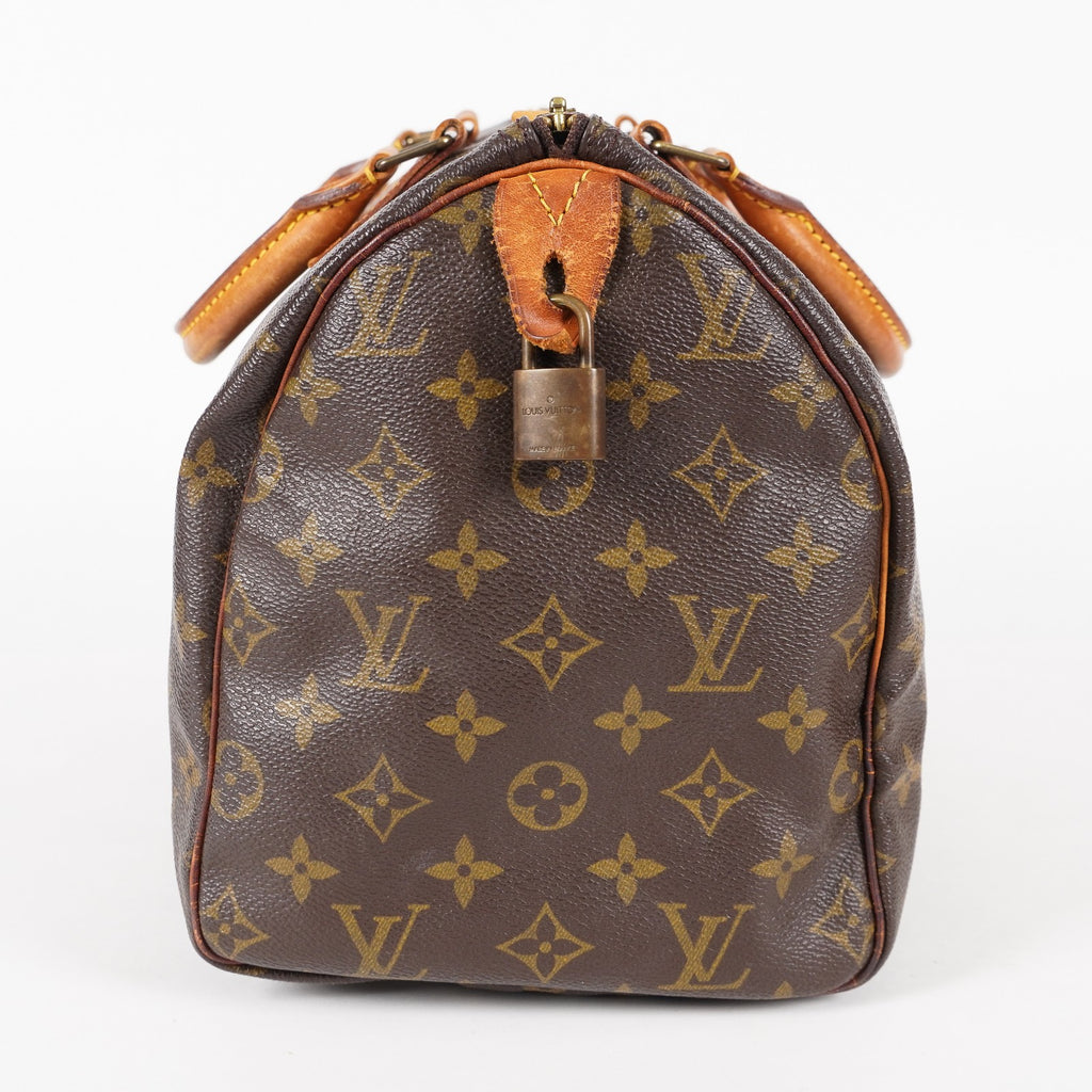 Authentic Louis Vuitton Monogram Speedy 30 Handbag vintage M41526 05E076050013