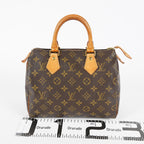 Louis Vuitton Monogram Speedy 25 Boston Handbag Brown Canvas M41528 07E057150029