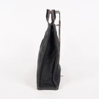 HERMES Fourre-Tout MM Black Canvas Tote Bag Hand Bag Purse Used 07A08605005