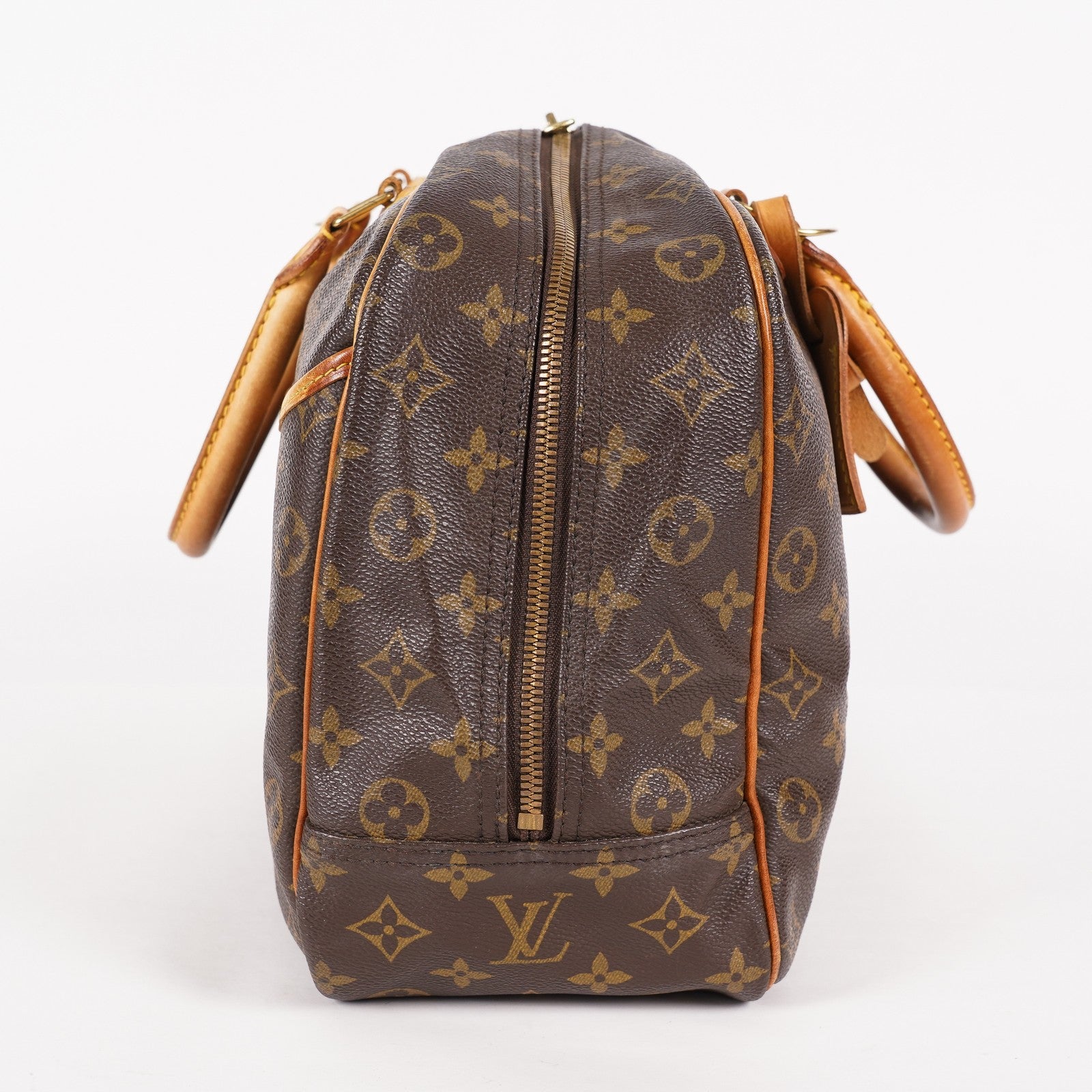 Louis Vuitton Monogram Deauville M47270 Hand Bag Brown Used 07E262750001