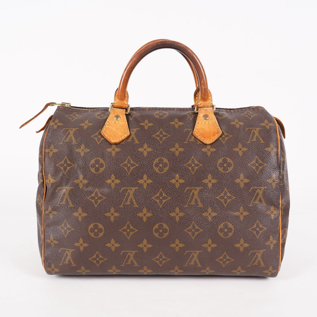 Louis Vuitton Monogram Speedy 30 Handbag Brown Coated Canvas M41526 06E035170030