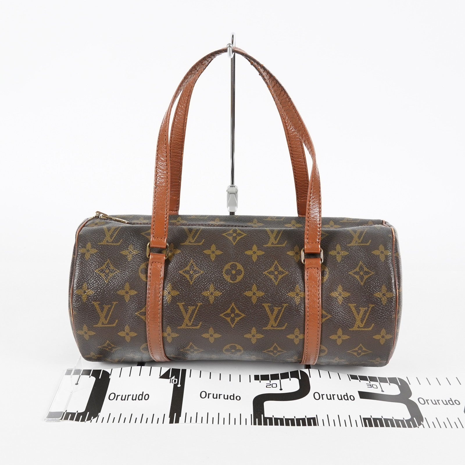 Louis Vuitton Papillon 30 Used Monogram Brown Canvas Handbag M51385 07E455390012
