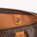 Louis Vuitton Speedy 25 M41528 Monogram Canvas Boston Handbag Brown 07E057150004