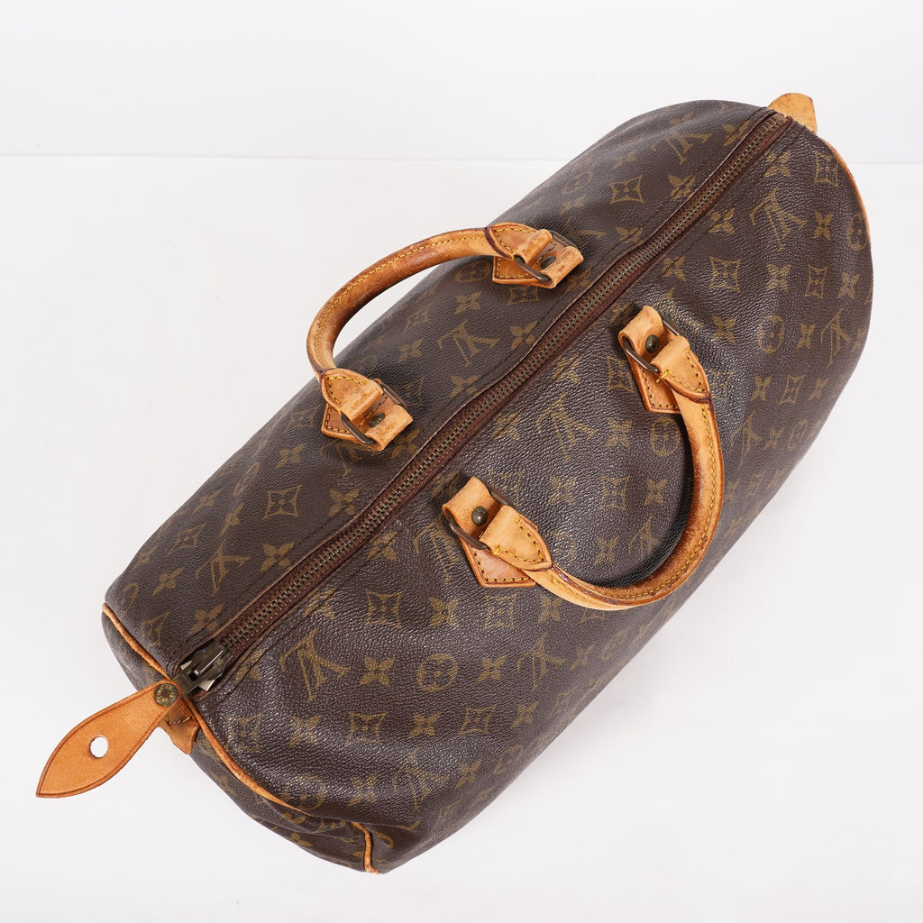 Louis Vuitton Monogram Speedy 40 M41522 Boston Hand Bag Brown Used 07E364180002