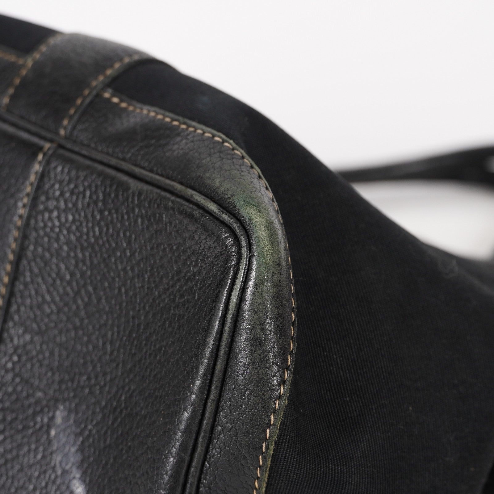 Hermes Garden Party 30 TPM Handbag Tote Leather Canvas Black 05E024290016