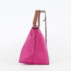 Longchamp Le Pliage Top Handle Tote 30cm Pink Nylon Used Handbag 08E17495007