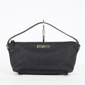 GUCCI GG Canvas Boat Pochette Shoulder Bag 22cm Black Vintage Used 08E172090010