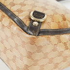 Gucci Abbey Tote Bag Beige GG Canvas Leather Shoulder Bag Vintage 09M032266016