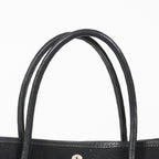 Hermes Garden Party 30 TPM Handbag Tote Leather Canvas Black 05E024290016