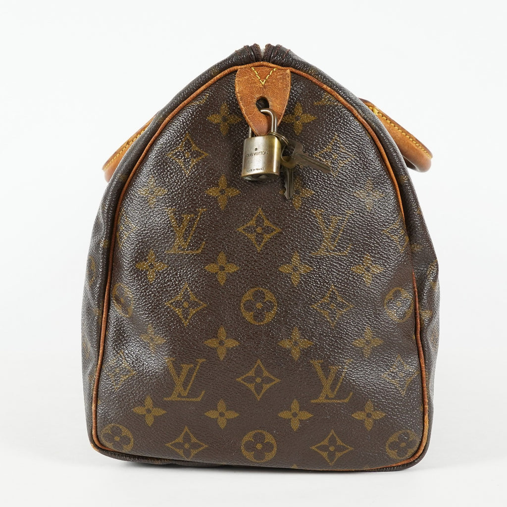 Louis Vuitton Speedy 35 M41524 Monogram Canvas Brown Used Handbag 09E104400011
