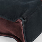 HERMES Fourre-Tout MM Bordeaux Navy Canvas Tote Hand Bag Silver HW 08E13825020
