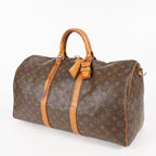 LOUIS VUITTON Keepall 50 Monogram Boston Bag Brown vintage M41426 06E173740010