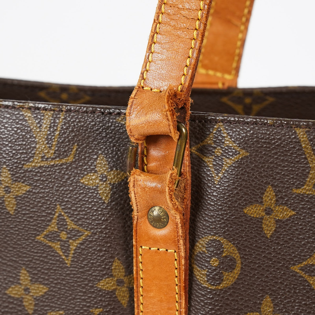 Louis Vuitton Sac Shopping Monogram Tote Brown Used vintage M51108 08M392492617