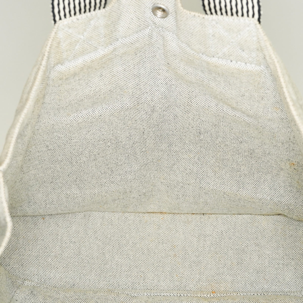 Auth Hermes Fourre-Tout MM Gray Canvas Tote Hand Bag Vintage Used 07E27825005