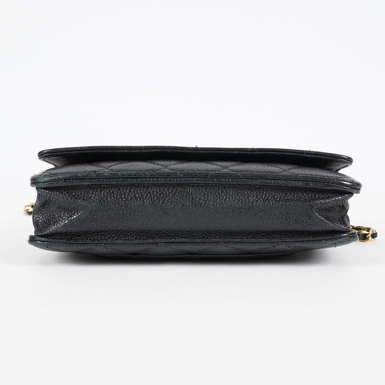 Chanel Caviar Quilted Wallet On Chain WOC Black Crossbody Bag Gold 07E2620790012