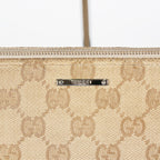 Gucci GG Canvas Boat Pochette Shoulder Bag Beige Green Used Vintage 08E012310002
