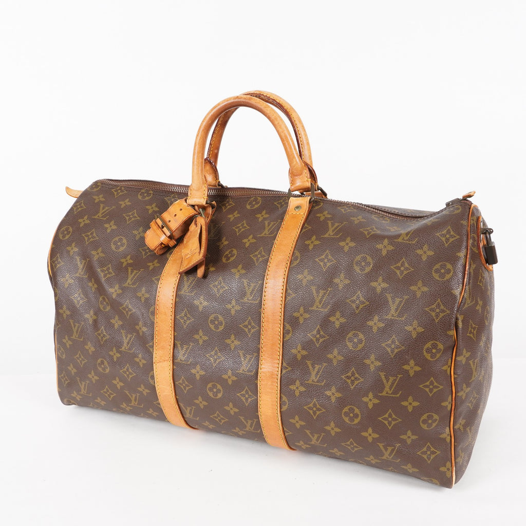 LOUIS VUITTON Keepall 50 Monogram Boston Bag USED vintage M41426 06E353190017