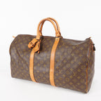 LOUIS VUITTON Keepall 50 Monogram Boston Bag USED vintage M41426 06E353190017