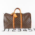 LOUIS VUITTON Keepall 50 Monogram Boston Bag Brown vintage M41426 05E274290013