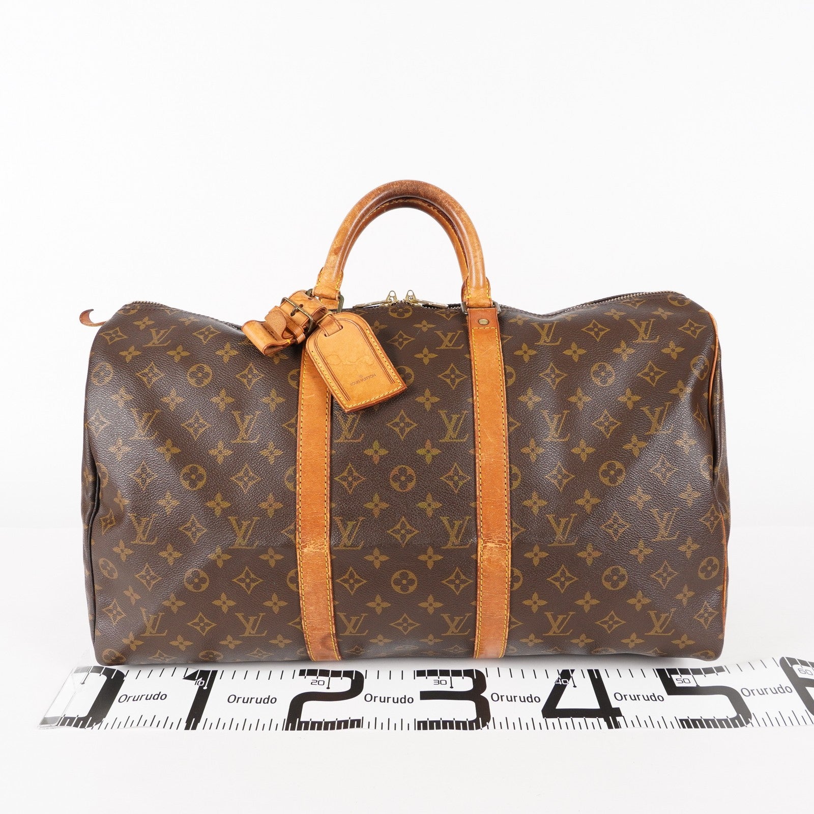 LOUIS VUITTON Keepall 50 Monogram Boston Bag Brown vintage M41426 05E274290013