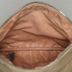 Hermes Bolide Pouch 21 Beige Canvas Leather Cosmetic Pouch Used 08E23495007
