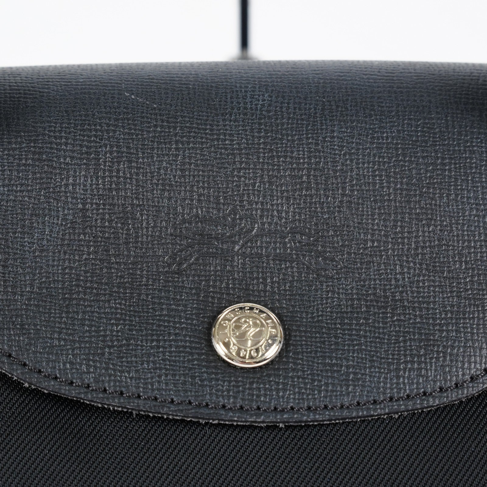 Longchamp Le Pliage 2Way Top Handle Bag 28cm Black Nylon Used 08E141320007