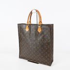 Louis Vuitton Sac Plat M51140 Monogram Brown Tote Bag Used Vintage 07E052310019