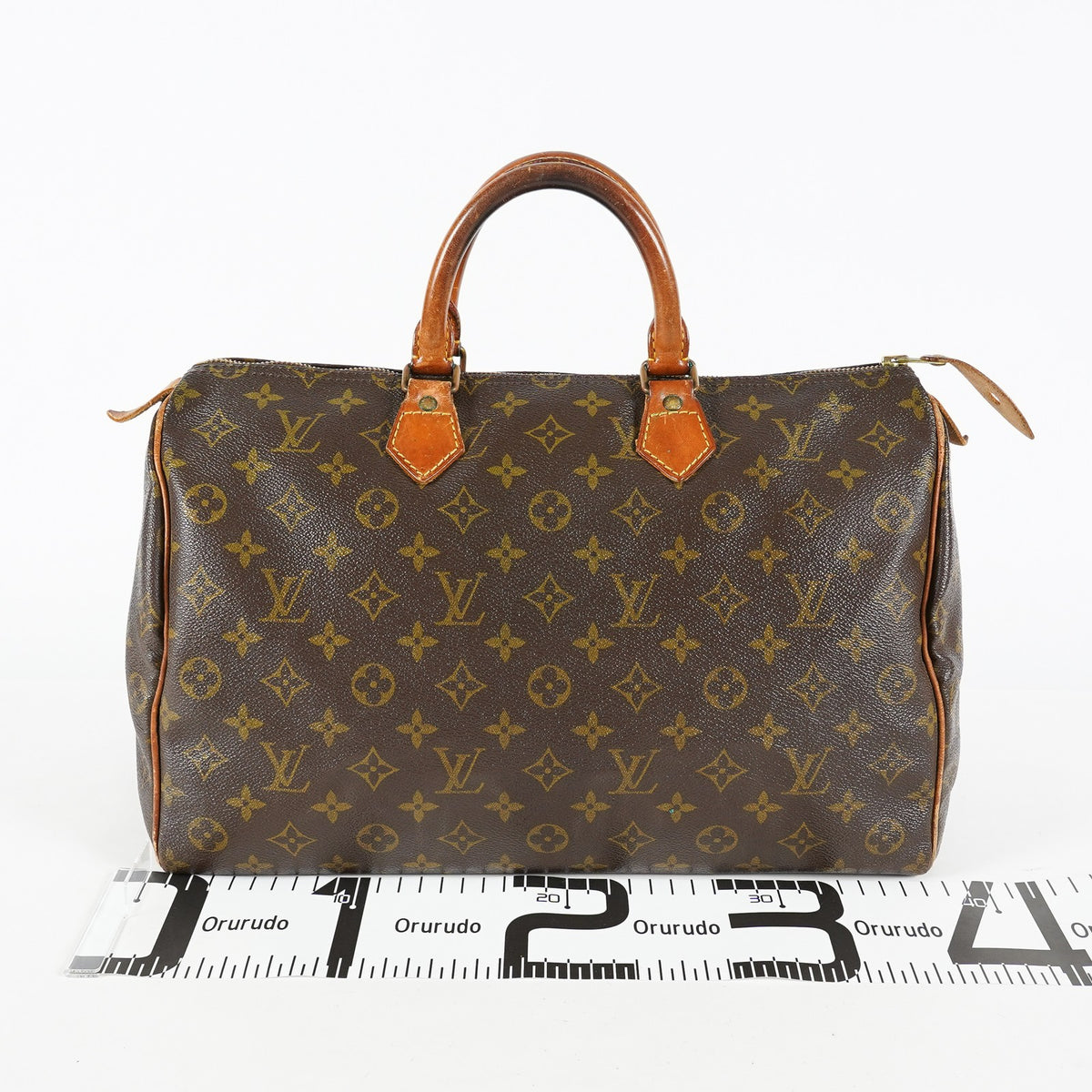 Louis Vuitton Speedy 35 M41524 Monogram Canvas Brown Used Handbag 01E054950021