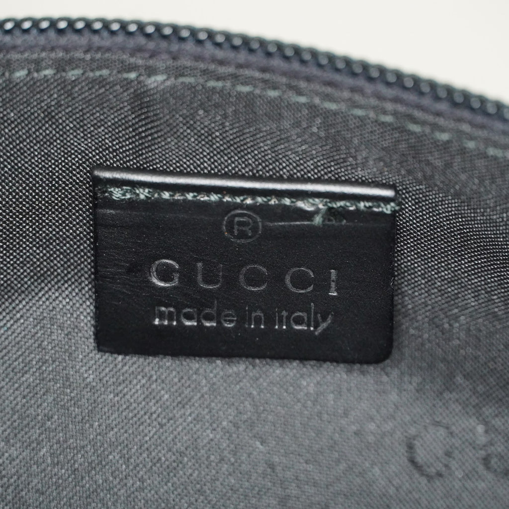 GUCCI GG Canvas Boat Pochette Shoulder Bag 22cm Black Vintage Used 08E172090010