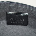 GUCCI GG Canvas Boat Pochette Shoulder Bag 22cm Black Vintage Used 08E172090010