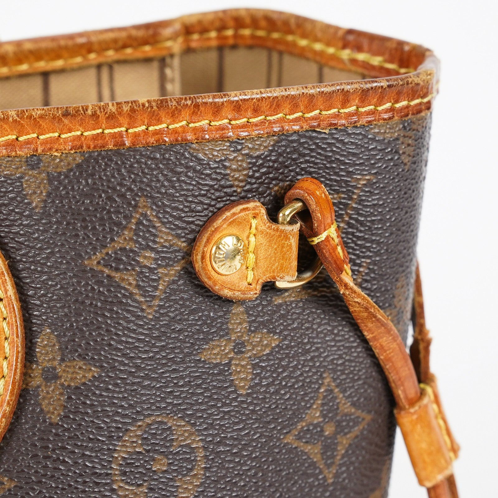 Louis Vuitton Neverfull PM M40155 Monogram Canvas Brown Tote Used 08A306406403