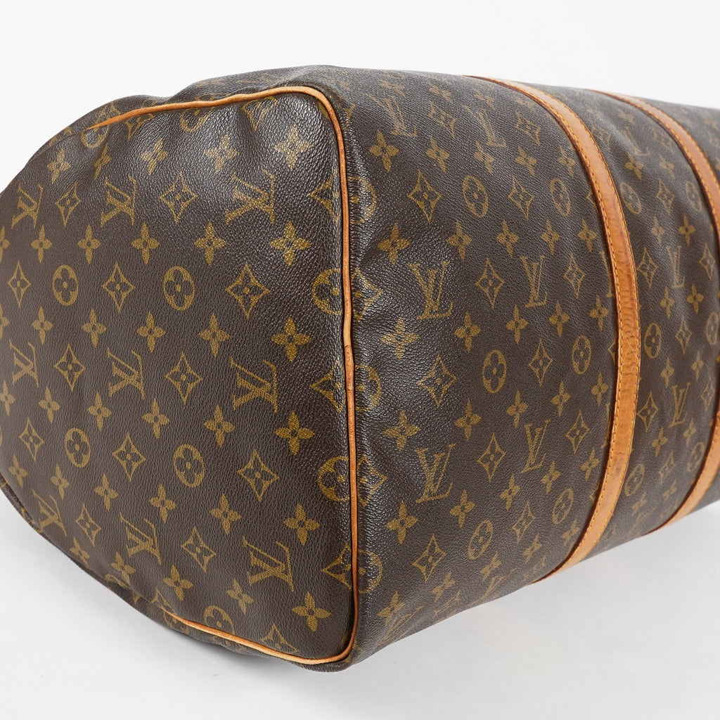 Louis Vuitton Keepall 55 Monogram Canvas Brown Duffle Bag M41424 08E073630002
