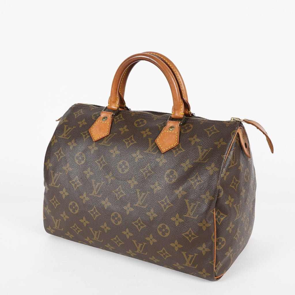 Louis Vuitton Monogram Speedy 30 M41526 Brown Canvas Handbag 08A086006028