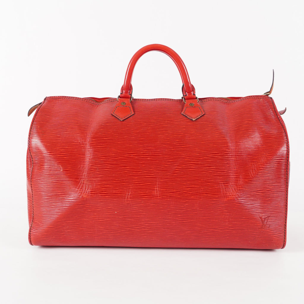LOUIS VUITTON Epi Speedy 40 Boston Bag Handbag M42987 RED USED 02E024576025