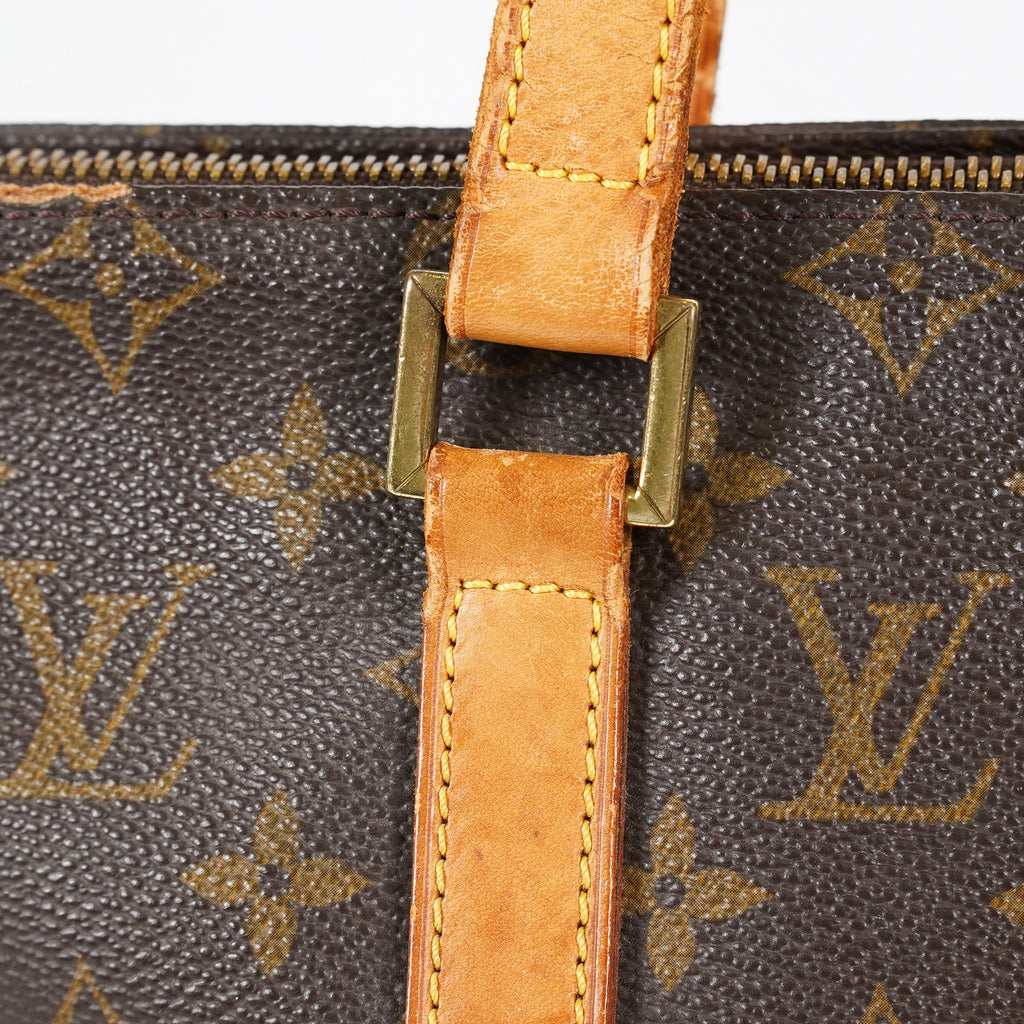 Louis Vuitton Cabas Mezzo Tote M51151 Monogram Canvas Brown Vintage 07A032860008