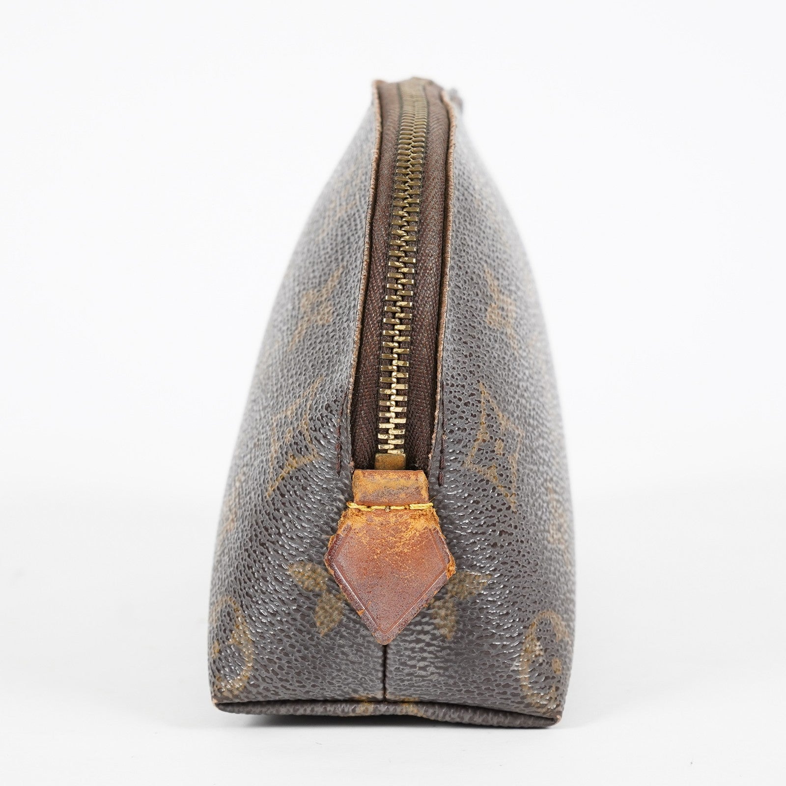Louis Vuitton M47515 Pochette Cosmetique Monogram Brown Canvas Used 08A07715003