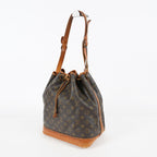 Louis Vuitton Noe GM M42224 Monogram Canvas Brown Used Bucket Bag 08A094576003